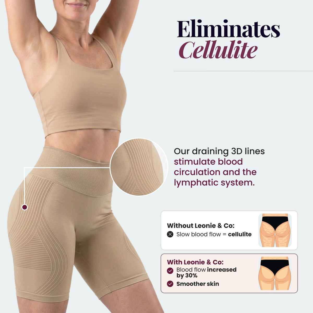 Sculpt 3D Shorts | Beige