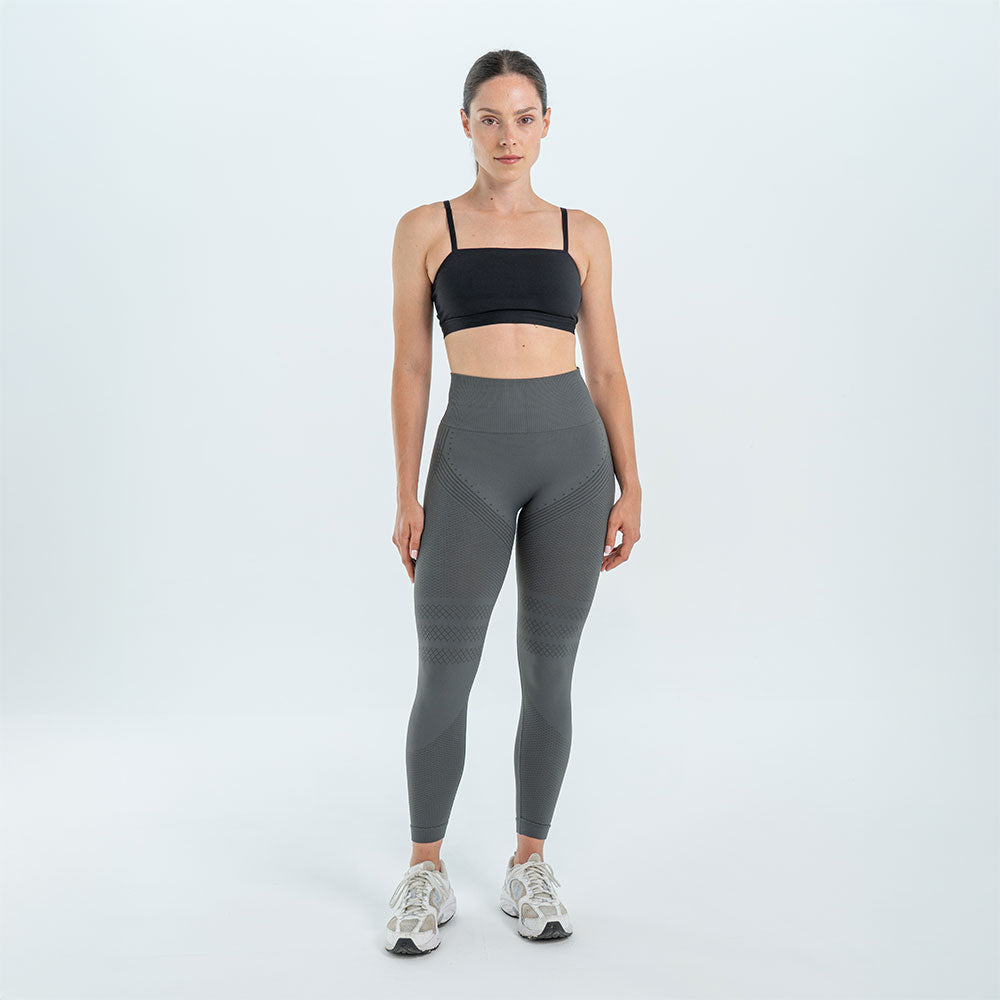 Leonie Leggings 3D legging in dark gray, front view