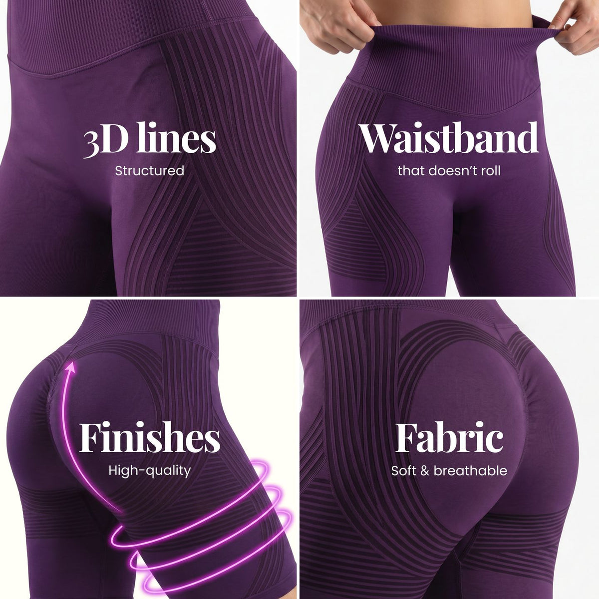 Sculpt 3D Shorts | Deep Purple